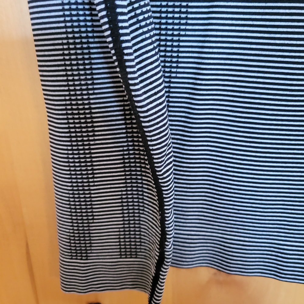 Figs Black and White Striped Long Sleeve Tee - Picture 4 of 4